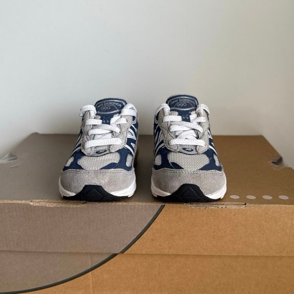 New Balance 990 V6 Grey/Blue Toddler Sneakers- SZ 7.5 C - Picture 10 of 13